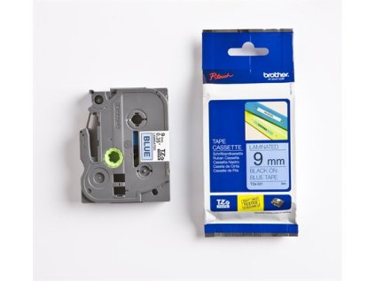 Páska do štítkovača, 9 mm x 8 m, BROTHER, modrá-čierna