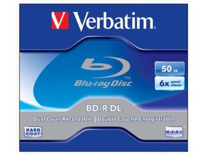 BD-R Blu-Ray disk, dvojvrstvový, 50GB, 6x, 1 ks, klasický obal, VERBATIM