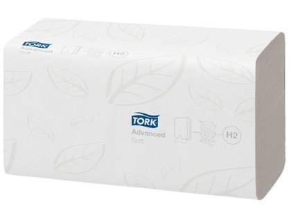 Utierky na ruky, Interfold ohyb, 2-vrstvové, H2 systém, Advanced, TORK "Xpress® Soft Multifold", biela