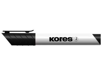 Popisovač na biele a flipchartové tabule, 3 mm, kužeľový hrot, KORES "K-Marker XW1", čierny