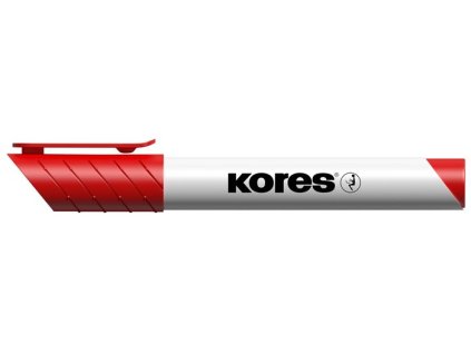 Popisovač na biele a flipchartové tabule, 3 mm, kužeľový hrot, KORES "K-Marker XW1", červený