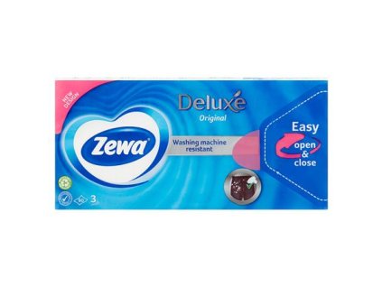 Papierové vreckovky, 3-vrstvové, 90 ks, ZEWA  "Delux", bez vône