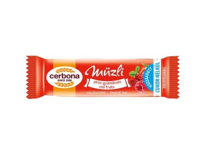 Cereálna tyčinka, 20 g, CERBONA, červené ovocie