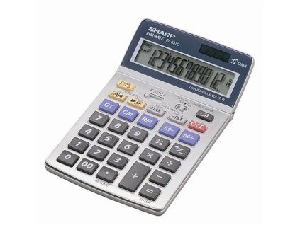 Kalkulačka, stolová, 12 miestny displej, SHARP "EL-337"