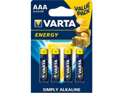 Batéria, AAA, mikrotužková, 4 ks, VARTA "Energy"