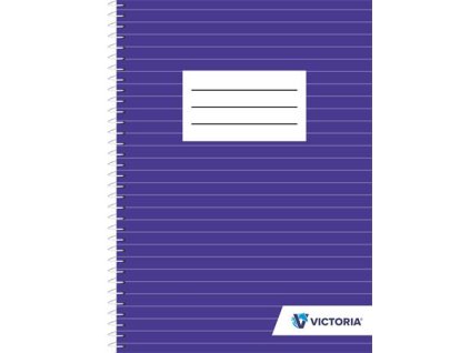 Špirálový zošit, A5, 70 listov, linajkový, VICTORIA PAPER