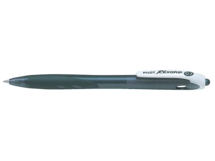 Guľôčkové pero, 0,27 mm, stláčací mechanizmus, PILOT "Rexgrip", čierne