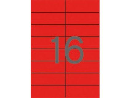 Etikety, 105x37 mm, farebné, APLI, červené, 1600 etikiet/bal