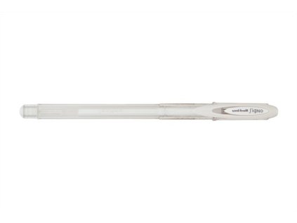 Gélové pero, 0,4 mm, s vrchnákom, UNI "UM-120", biele