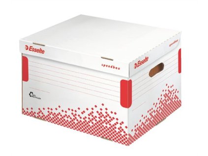 Archívny kontajner, recyklovaný kartón, otváranie smerom nahor,  ESSELTE "Speedbox", biely