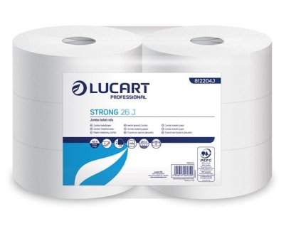 Toaletný papier, 2-vrstvový, maxi, priemer: 26 cm, LUCART "Strong", optimum biely
