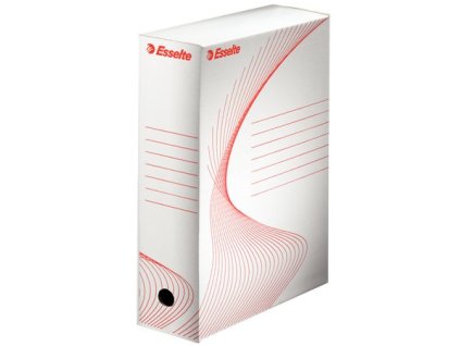 Archívny box, A4, 100 mm, kartón, ESSELTE "Boxy", biela
