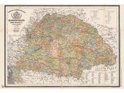 Podložka na stôl, "Uhorsko 1876/Administratíva Magyarország" "Antik Magyarország 1876/Magyarország járásai" výrobok v MJ