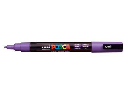 Dekoračný popisovač, 0,9-1,3 mm, UNI "Posca PC-3M", fialový