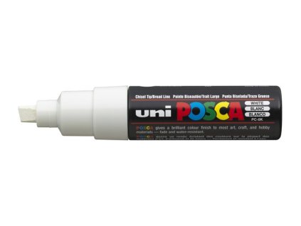 Dekoračný popisovač, 8 mm, UNI "Posca PC-8K", biely