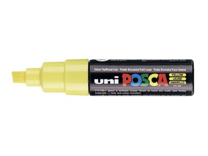 Dekoračný popisovač, 8 mm, UNI "Posca PC-8K", žltý
