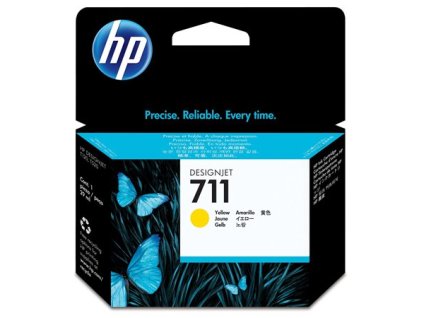 CZ132A náplň do tlačiarne DesignJet T120,T520, HP 711, žltá, 29 ml