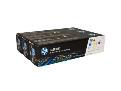 CF341A toner multipack, do tlačiarne ColorLaserJet Pro CP1025, HP 126A c+m+y, 3*1k