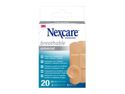 Náplasť, vodeodolná, 20 ks, 3M "Nexcare Universal"
