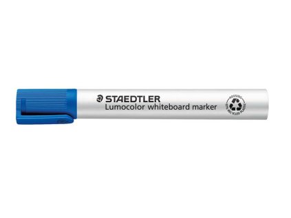 Popisovač na tabule a flipchartové tabule, zrezaný hrot, STAEDTLER "Lumocolor 351 B", modrý