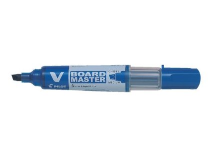 Popisovač na tabule, 2,2-5,2 mm, zrezaný hrot, PILOT "V-Board Master", modrý