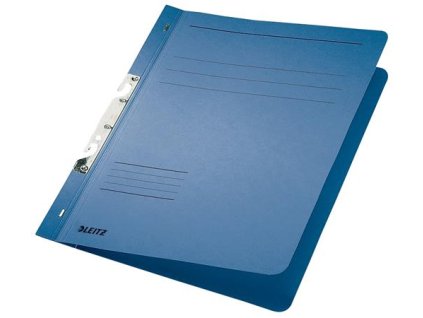 Rýchloviazač, kartónový, s kovovým mechanizmom, A4, LEITZ, modrý