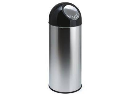 Odpadkový kôš, 55 l, kovový, VEPA BINS, strieborná/čierna