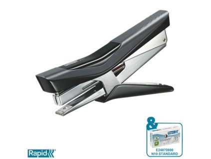 Zošívačka, ručná, 10/4, 15 listov, RAPID "Fixativ F11", čierna