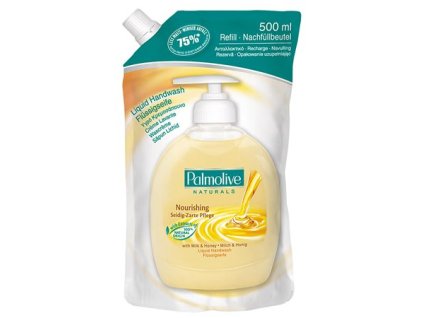 Tekuté mydlo, náhradná náplň, 0,5 l, PALMOLIVE Nourishing "Milk and Honey"