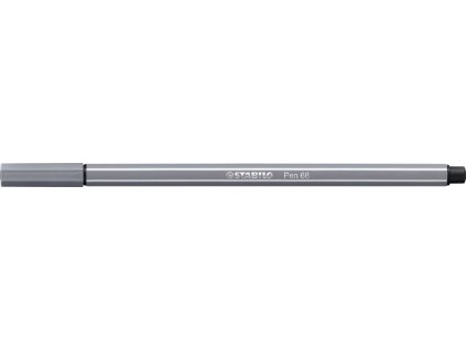 Popisovač, 1 mm, STABILO "Pen 68", tmavosivý