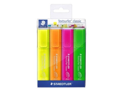 Zvýrazňovač, sada, 1-5 mm, STAEDTLER "Classic 364", 4 rôzne farby