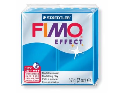 Modelovacia hmota, 57 g, polymérová, FIMO "Effect", priehľadná modrá