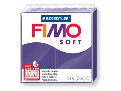 Modelovacia hmota, 57 g, polymérová, FIMO "Soft", slivková