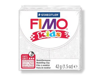 Modelovacia hmota, 42 g, FIMO "Kids" , biela
