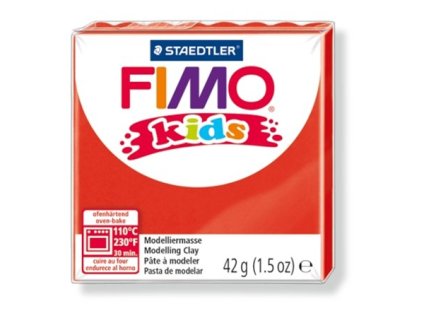 Modelovacia hmota, 42 g, FIMO "Kids", červená