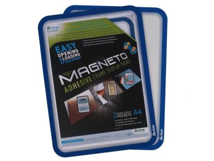 Informačný rám, samolepiaca zadná strana, A4, DJOIS "Magneto", modrá