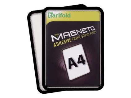 Informačný rám, samolepiaca zadná strana, A4, DJOIS "Magneto", čierna
