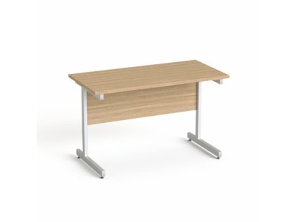 Písací stôl, so sivými kovovými nohami, 120x70 cm, MAYAH "Freedom SV-25", jaseň