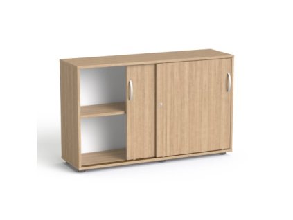 Skriňa, policová, s posuvnými dverami, MAYAH "Freedom SV-12", jaseň