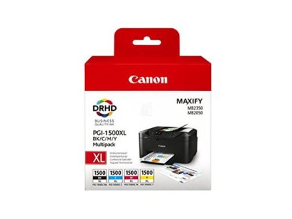 PGI-1500XLKIT náplň multipack do tlačiarní Maxify MB2350, CANON, b+c+m+y, 34 ml+3*12 ml