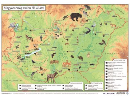 Podložka na stôl, A3, "Mo.vadon élő állatai/Mo állatvilága - Divé zvieratá Maďarska/ Svet zvierat" - výrobok v MJ