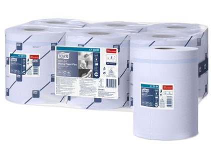 Papierová utierka, kotúčová, priemer: 18,5 cm, M4 systém, 2-vrstvy, Advanced, TORK "Reflex™ plus", modrá