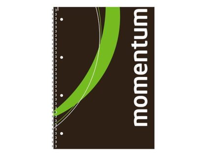 Špirálový zošit, A4, čistý, 90 listov, perforovaný, dierkovaný, VICTORIA PAPER, "Momentum"