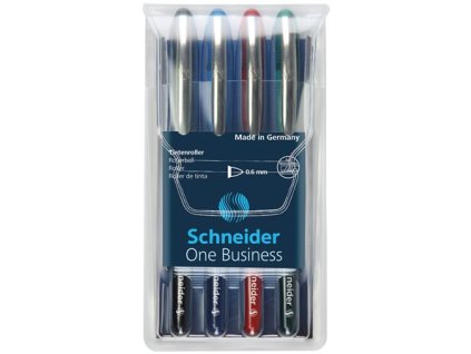 Roller, sada, 0,6 mm, "SCHNEIDER "One Business", 4 farby