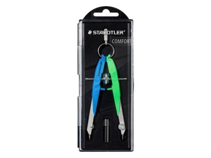 Kružidlo, sada, precízne,  2-dielna, STAEDTLER "Mars Comfort 556", neon modrá/zelená
