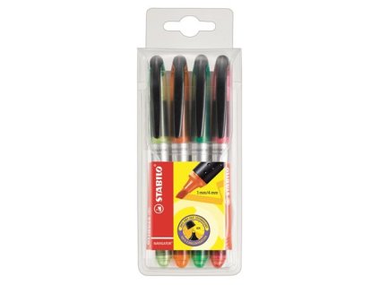 Zvýrazňovač, sada, 1-4 mm, STABILO "Navigator", 4 rôzne farby