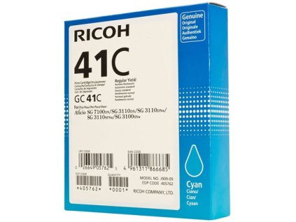 405762 Gélová náplň k tlačiarňam SG 3100SNw, SG 7100DN, RICOH Type GC41C modrá, 2,2K
