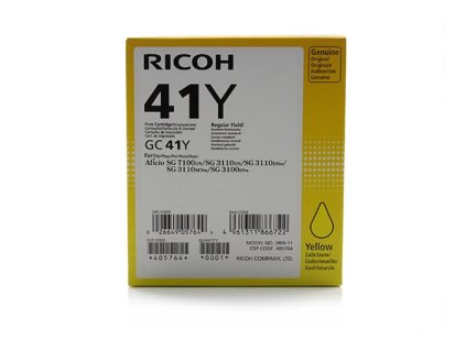 405764 Gélová náplň k tlačiarňam SG 3100SNw, SG 7100DN, RICOH Type GC41Y žltá, 2,2K