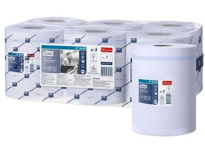 Čistiace utierky, kotúčové, priemer: 18,5 cm, M4 systém, Advanced, TORK " Reflex™", modrá