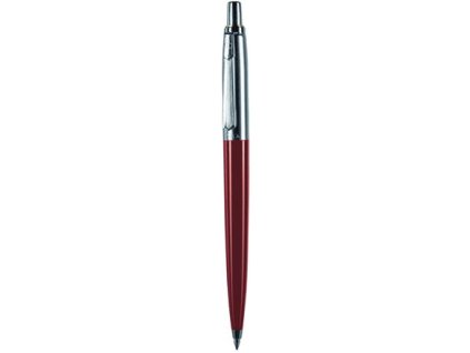 Guľôčkové pero, 0,8 mm, stláčací mechanizmus, červené telo pera, PAX, modrá